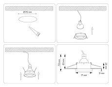 Светильник встраиваемый Ambrella Light TN102803 2