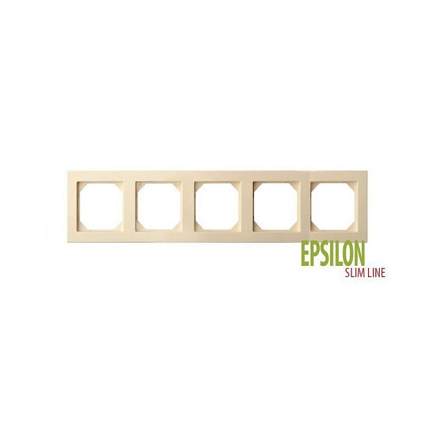 Рамка 5-постовая Liregus Epsilon бежевый 28-0885 Фото № 1