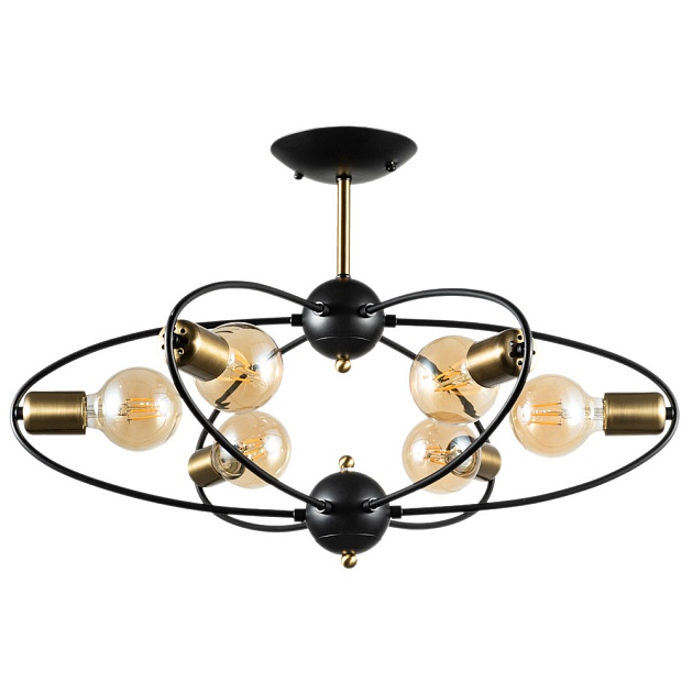 Потолочная люстра Arte Lamp Glasgow A1963PL-6BK изображение 1 Потолочная люстра Arte Lamp Glasgow A1963PL-6BK Фото № 1
