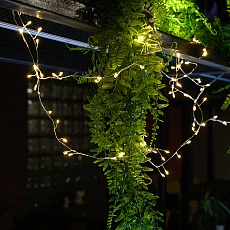 Светодиодная гирлянда Кластер (на проволоке) Feron CL584 линейная 400 LED 12м 2700К, c питанием от сети 230V, прозрачный шнур 51447 5