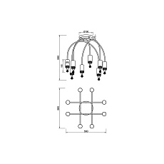 Потолочная люстра Vele Luce Pioggia VL4283L08 4