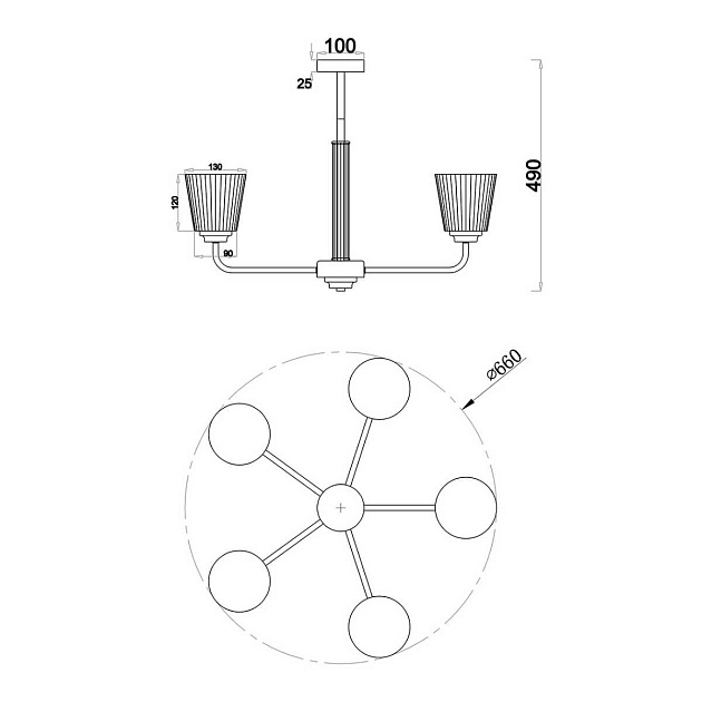 Потолочная люстра Escada NOBLE 685/5PL изображение 2 Потолочная люстра Escada NOBLE 685/5PL Фото № 2