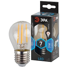 Лампа светодиодная филаментная ЭРА E27 7W 4000K прозрачная F-LED P45-7W-840-E27 Б0027949 2