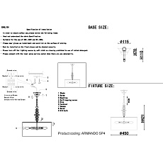 Подвесной светильник Crystal Lux Armando SP4 Chrome 1