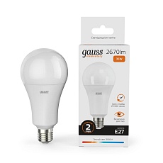 Лампа светодиодная Gauss E27 35W 3000K матовая 70215 2