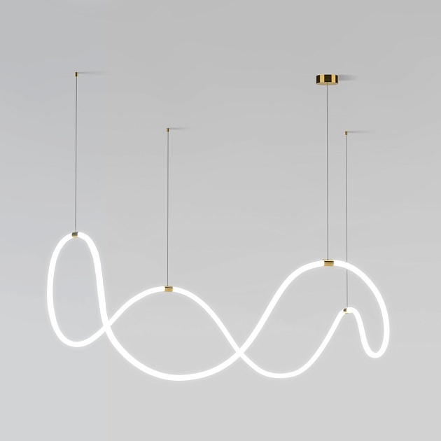 Подвесной светодиодный светильник Eurosvet 90288/1 латунь Фото № 1