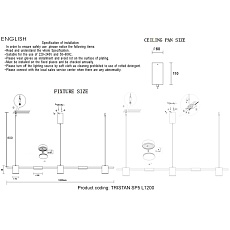 Подвесной светодиодный светильник Crystal Lux Tristan SP5 L1200 Black 1