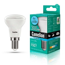 Лампа светодиодная Camelion E14 4W 4500K LED4-R39/845/E14 13354