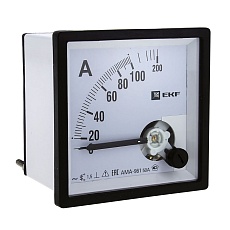 Амперметр AMA-961 аналоговый на панель (96х96) квадратный вырез 150А трансф. подкл. EKF ama-961-150