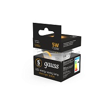Лампа светодиодная диммируемая Gauss GU5.3 5W 3000K матовая 101505105-D 1