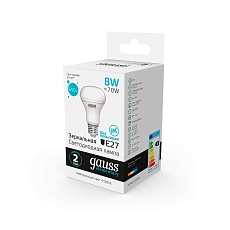 Лампа светодиодная Gauss E27 8W 4100K матовая 63228 3