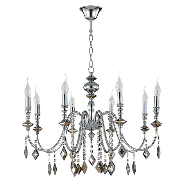 Подвесная люстра Crystal Lux MERCEDES SP8 CHROME/SMOKE Фото № 1