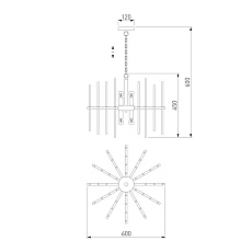 Подвесная люстра Bogates Allure 355/6 Smart хром 1