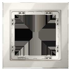 Рамка стеклянная Voltum S70 на 1 пост, (кашемир, стекло) VLS110103