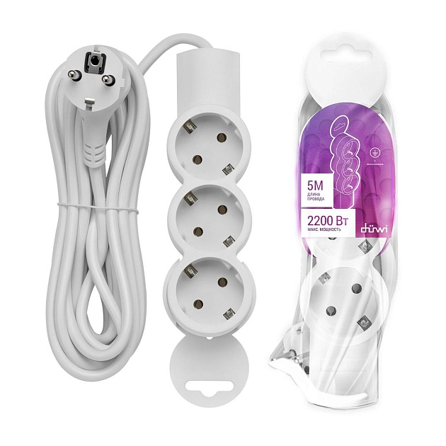 Удлинитель Duwi 3гн 5м с/з 32006 9 изображение 2 Удлинитель Duwi 3гн 5м с/з 32006 9 Фото № 2