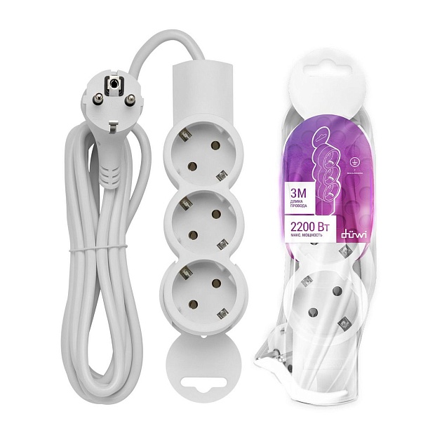 Удлинитель Duwi 3гн 3м с/з 32005 2 Фото № 2