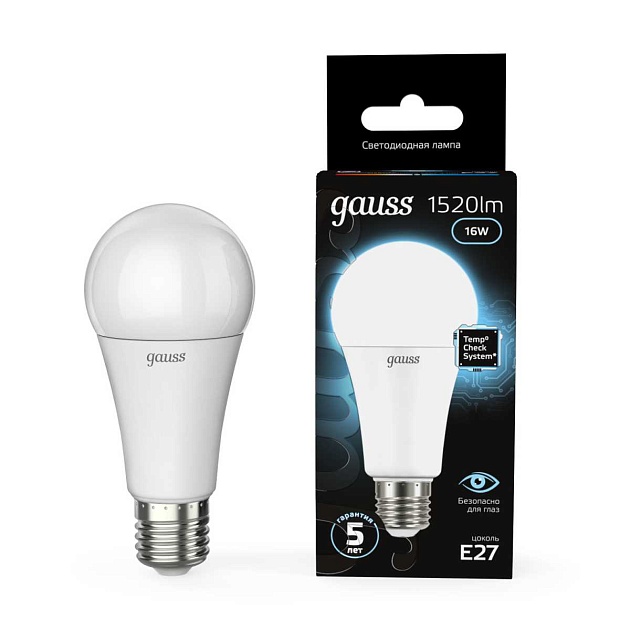 Лампа светодиодная Gauss E27 16W 4100K матовая 102502216 изображение 5 Лампа светодиодная Gauss E27 16W 4100K матовая 102502216 Фото № 5