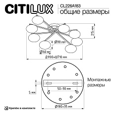 Потолочная светодиодная люстра Citilux Atman Smart CL226A183 2