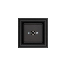 ТВ-розетка оконечная Liregus Retro черный матовый 29-226