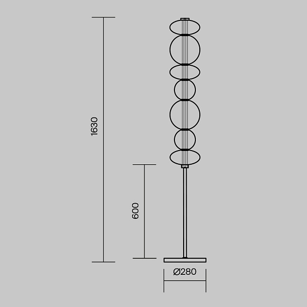 Торшер Maytoni MOD307FL-L40BS3K изображение 3 Торшер Maytoni MOD307FL-L40BS3K Фото № 3