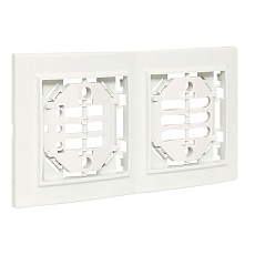 Минск Рамка 2-местная вертикальная белая EKF Basic ERM-G-312-10
