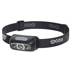 Налобный светодиодный фонарь ФАZA аккумуляторный 100 лм AccuFH3-L3W-SENS