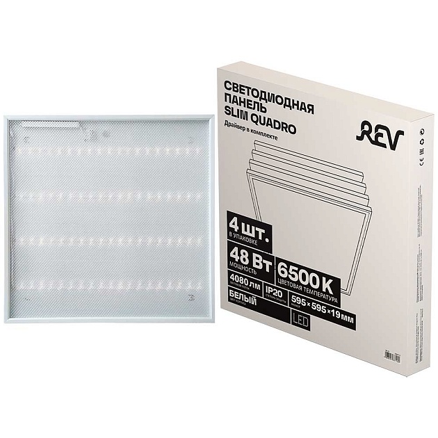 Светодиодная панель REV Slim Quadro 28975 3 изображение 1 Светодиодная панель REV Slim Quadro 28975 3 Фото № 1