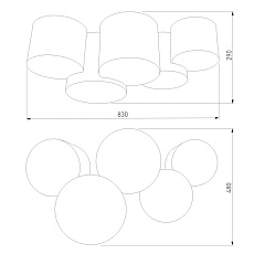 Потолочный светильник TK Lighting 6593 Mona Nature 2