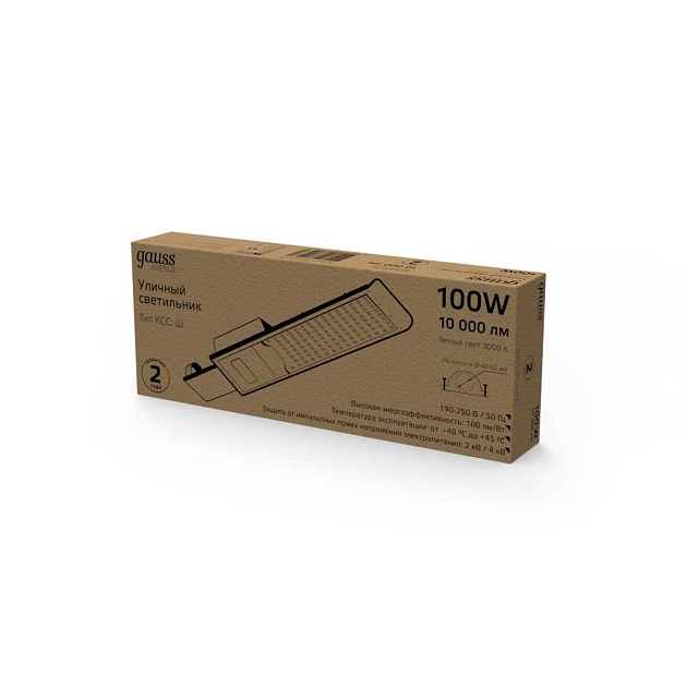 Уличный светодиодный консольный светильник Gauss Avenue 629534100 Фото № 6