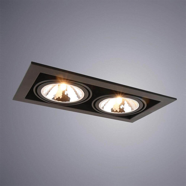 Встраиваемый светильник Arte Lamp Cardani Semplice A5949PL-2BK изображение 2 Встраиваемый светильник Arte Lamp Cardani Semplice A5949PL-2BK Фото № 2