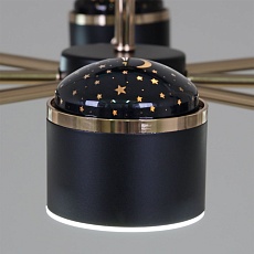 Потолочная светодиодная люстра Reluce 13289-4.3-08 Чёрный+Золотой хром 2