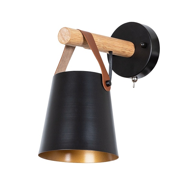 Бра Arte Lamp THOMAS A7032AP-1BK изображение 1 Бра Arte Lamp THOMAS A7032AP-1BK Фото № 1
