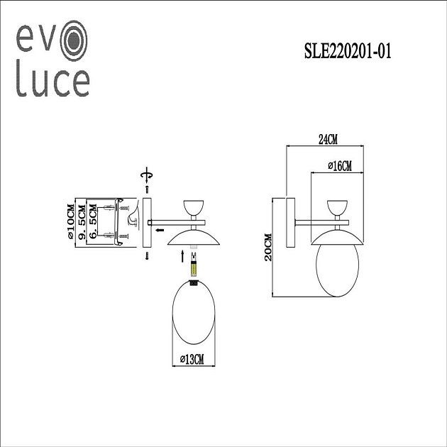 Бра Evoluce Genova SLE220201-01 Фото № 2