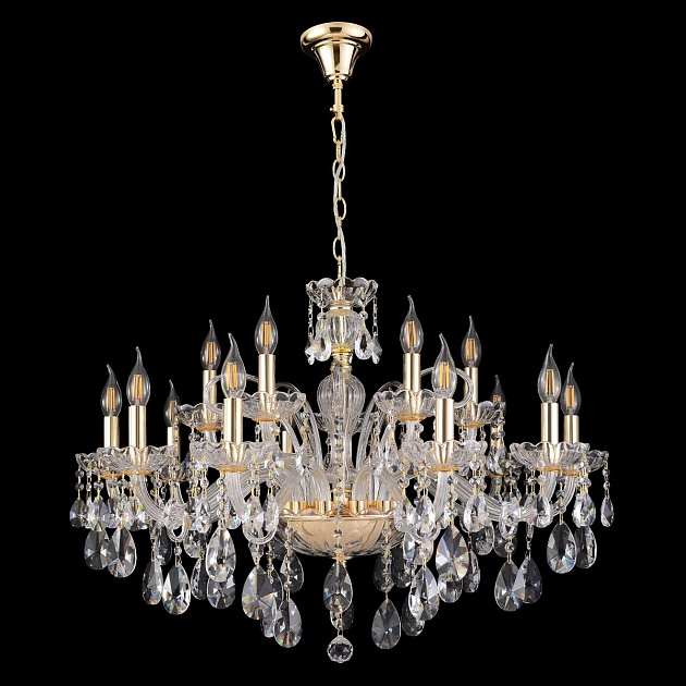Подвесная люстра Crystal Lux MONICA SP10+5 GOLD Фото № 1
