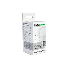Светодиодная лампа LEDS POWER G45 E27 6Вт 4000К 006765 1