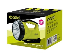 Прожекторный светодиодный фонарь ФАZA аккумуляторный 180 лм 171х122 AccuF6-L3W-gn 1