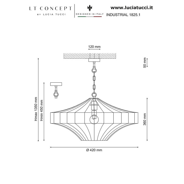 Подвесной светильник Lucia Tucci Industrial 1825.1 изображение 2 Подвесной светильник Lucia Tucci Industrial 1825.1 Фото № 2