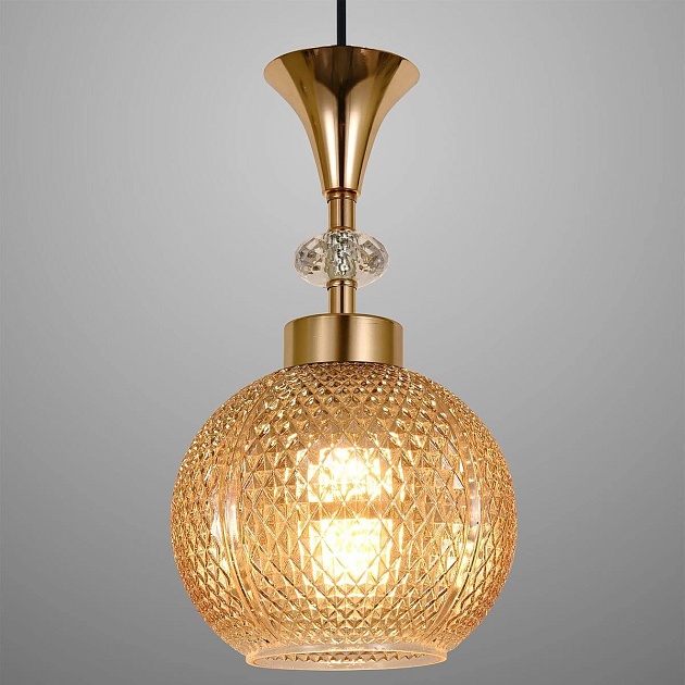 Подвесная люстра Reluce 02001-0.9-05 Amber изображение 2 Подвесная люстра Reluce 02001-0.9-05 Amber Фото № 2