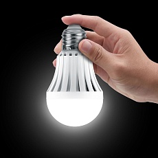 Лампа светодиодная аккумуляторная Feron E27 12W 6500K матовая EL116 48980 2