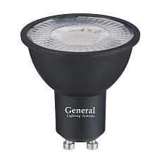 Лампа General GLDEN-MR16-DIF-10-230-GU10-6500 Черная Dif 60