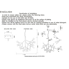 Подвесная люстра Crystal Lux Evita SP36 Gold/Transparent 1