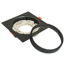 Светильник встраиваемый Feron DL705 потолочный GX70 черный квадрат IP44 51108 5