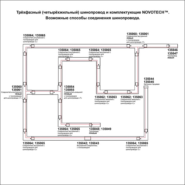Соединитель внутренний с токопроводом для трехфазного шинопровода Novotech Port 135043 изображение 2 Соединитель внутренний с токопроводом для трехфазного шинопровода Novotech Port 135043 Фото № 2