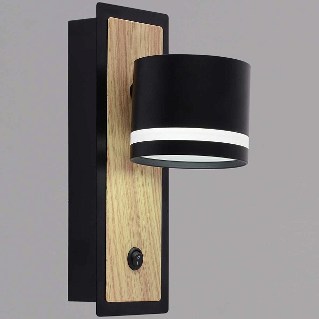 Бра Reluce 22540-0.2-01 BK+WOOD Фото № 1