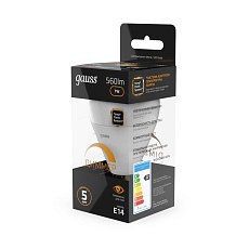 Лампа светодиодная Gauss E14 6.5W 3000K матовая 105101107 1