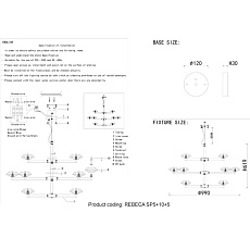 Подвесная люстра Crystal Lux Rebeca SP5+10+5 Nickel 1