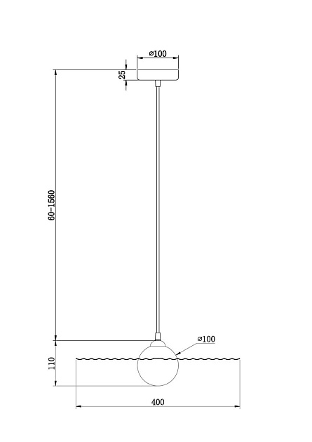 Подвесной светильник Freya Jovian FR5390PL-01B Фото № 2