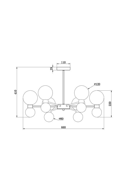 Подвесная люстра Freya Bony FR5394CL-12BS Фото № 2