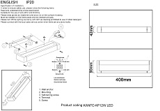 Бра Crystal Lux KANTO AP12W LED BL 4