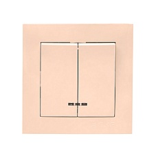 Валенсия выключатель 2-кл. 10А кремовый с индикатором EKF PROxima EWV10-123-20